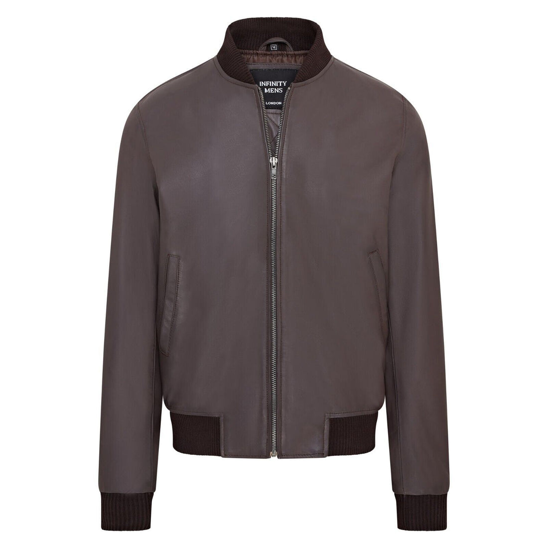 Mens Soft Leather MA-1 Varsity Bomber Jacket - Uppingham