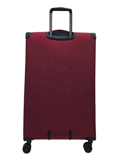 Lightweight Burgundy Suitcases 4 Wheel Luggage Travel Cabin Bag