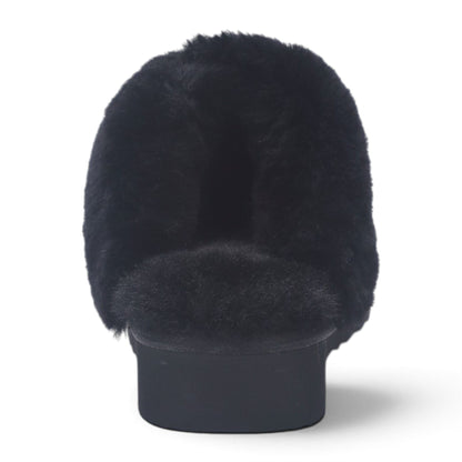 Womens Genuine Sheepskin Fur Mule Winter Slippers