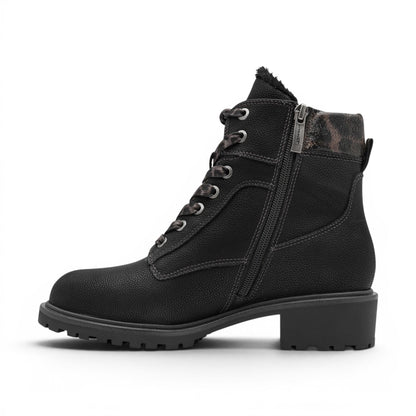 Tamaris Women’s Black Warm Lace-Up Winter Outdoor Ankle Boots - 26266-43