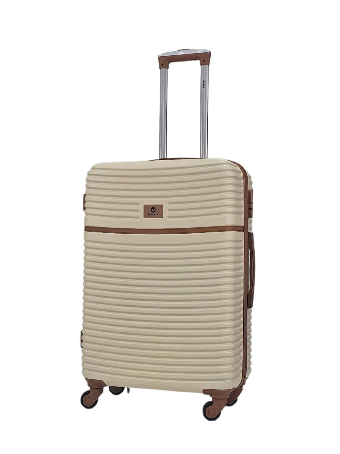 Hardshell Cabin Beige Suitcase Set Robust 4 Wheel ABS Luggage Travel Bag - Upperclass Fashions 