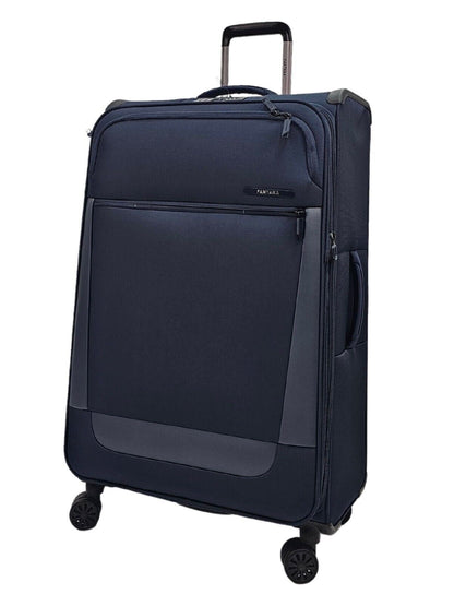 Lightweight Navy Blue Suitcases 4 Wheel Luggage Travel Cabin Bag