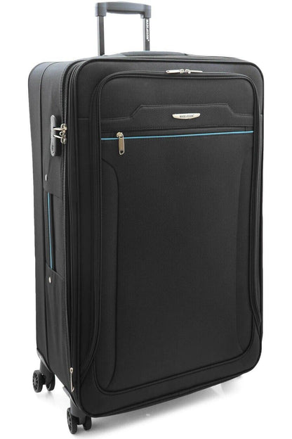 Calera Extra Large Soft Shell Suitcase in Black