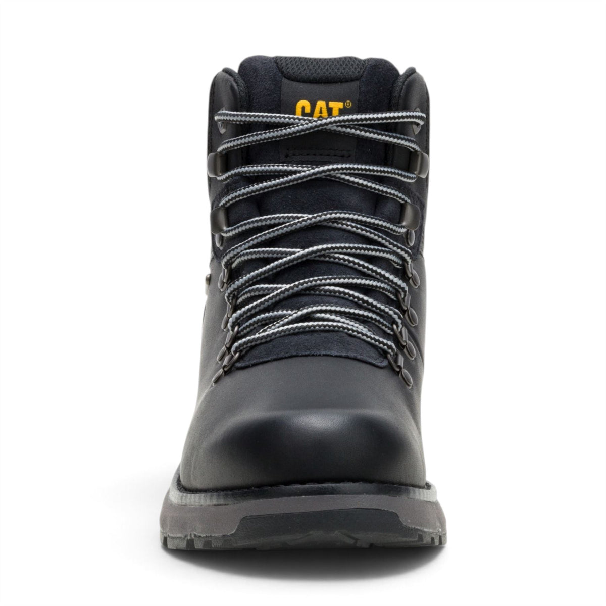 Caterpillar (CAT) Mens Black Leather Waterproof Lace Up Boots - Pursue Hiker