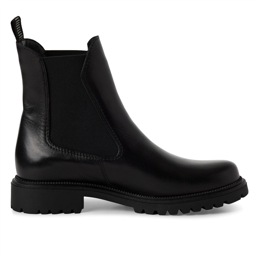 Tamaris Womens Black Leather Classic High Chelsea Ankle Boots