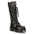New Rock Knee High Black Leather Gothic Boots-272-S1 - Upperclass Fashions 