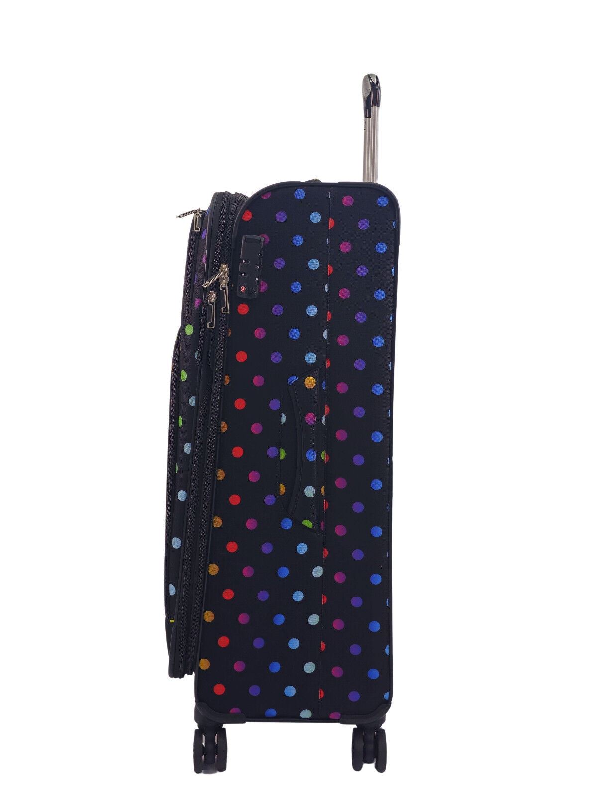 Ashville Large Soft Shell Suitcase in Dots
