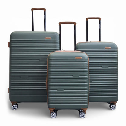 Armidale Set of 3 Hard Shell Suitcase in Green