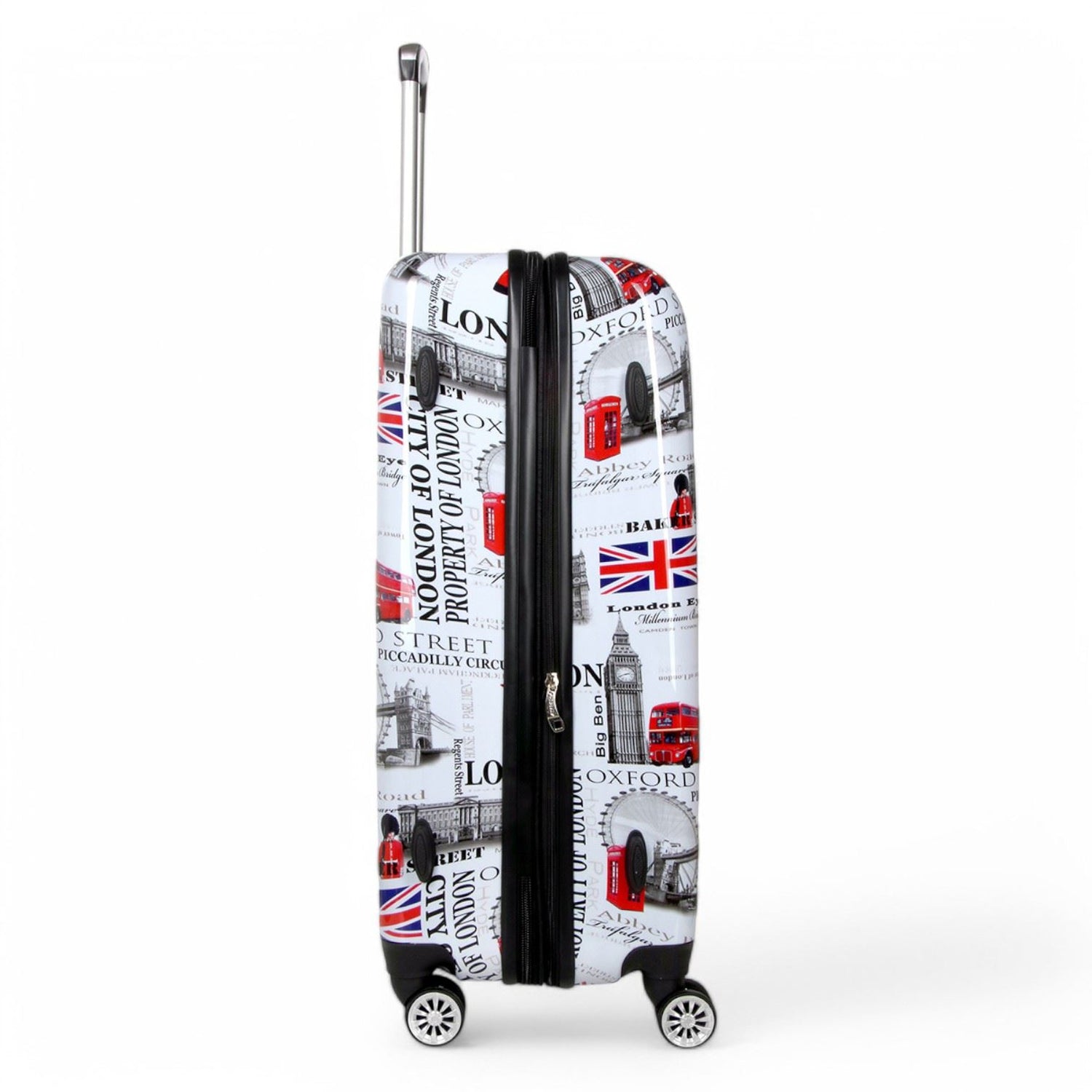 Cooma Large Hard Shell Suitcase London in Black Flower