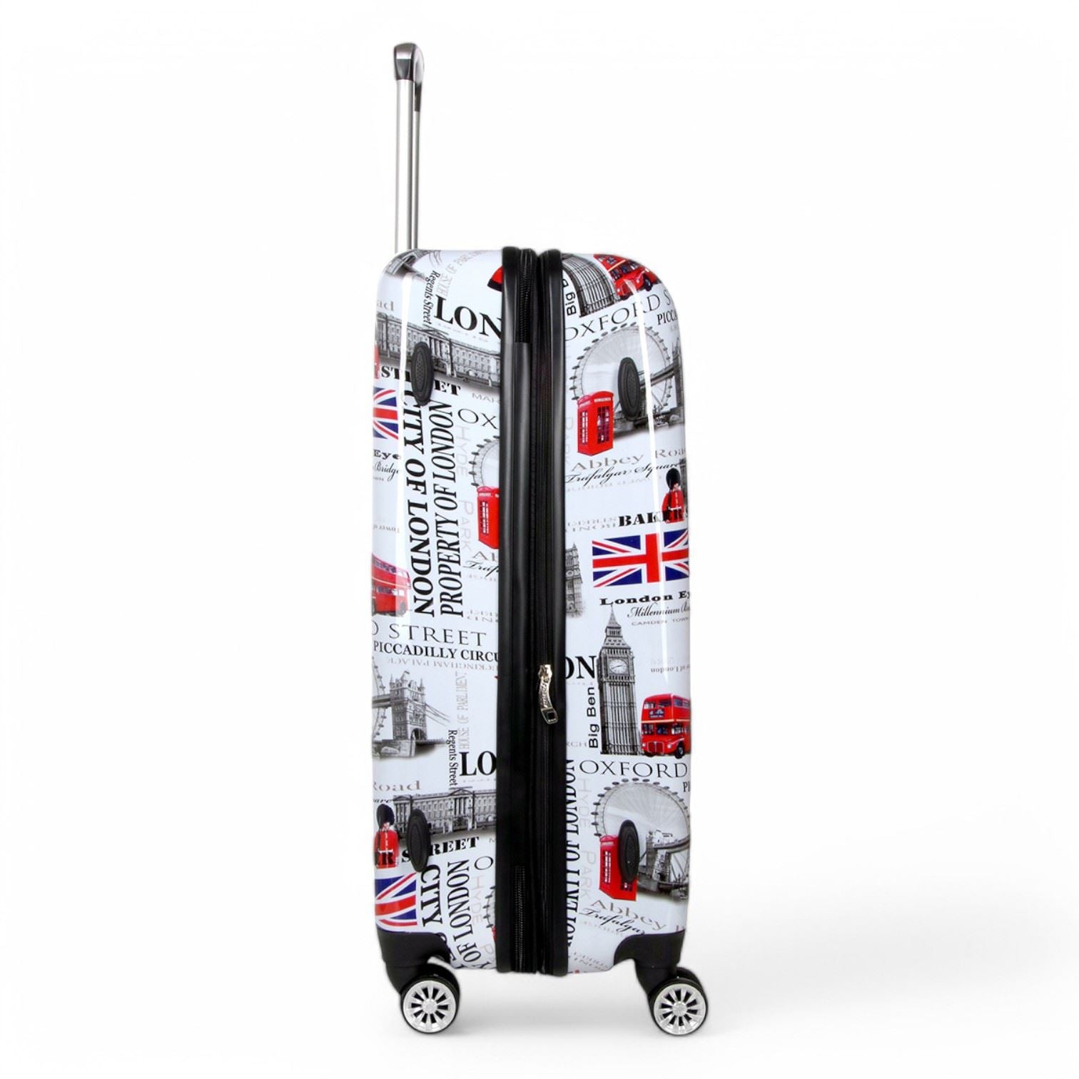 Cooma Large Hard Shell Suitcase London in Black Flower