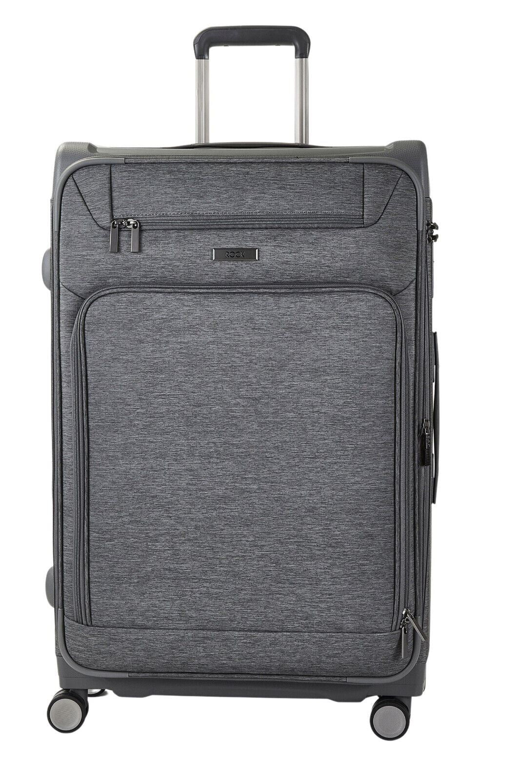 Lightweight Grey Soft Suitcases 4 Wheel Luggage Travel Trolley Cases Cabin Bags