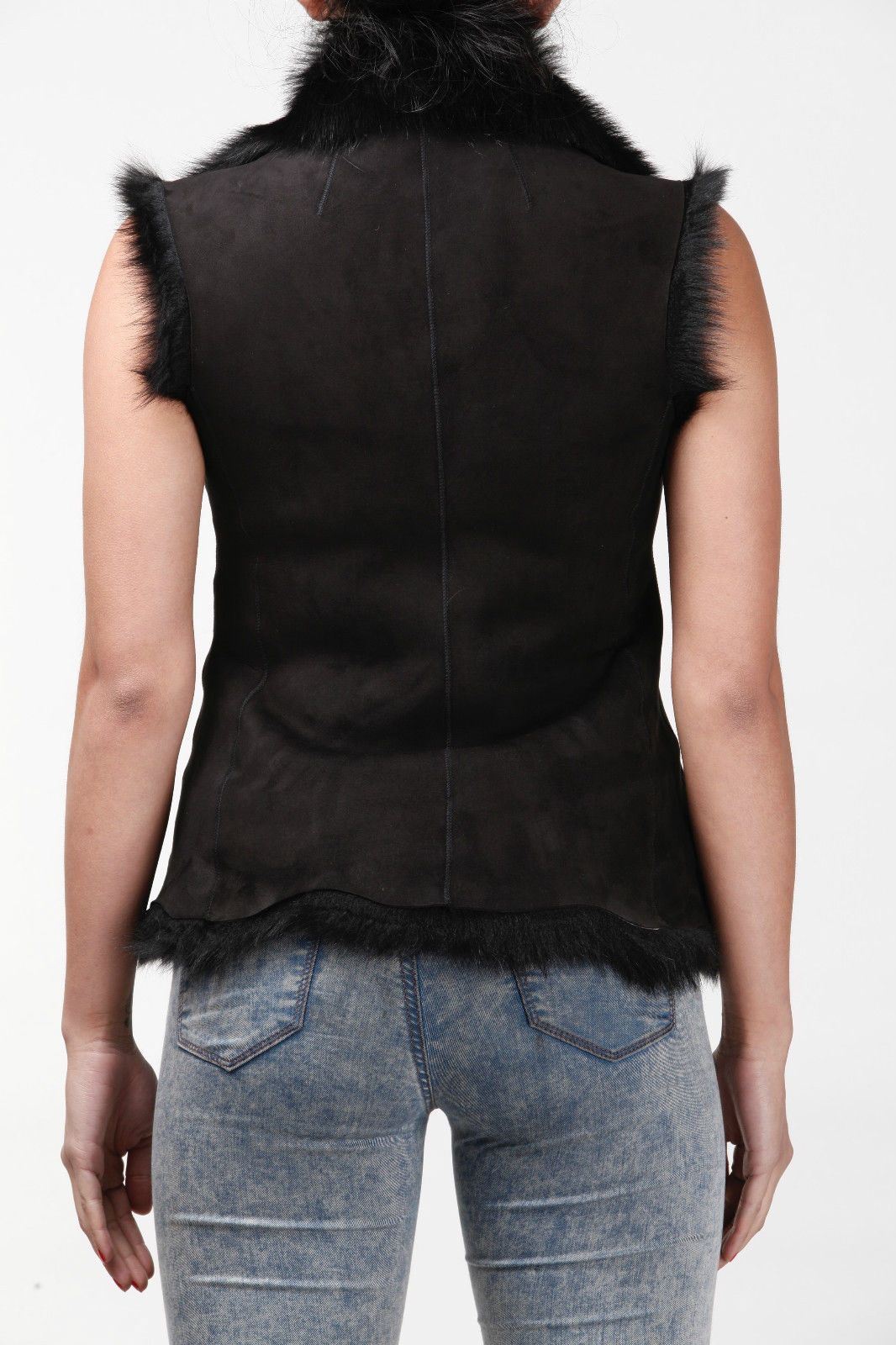 Womens Warmer Toscana Sheepskin Short Gilet-Seaham - Upperclass Fashions 