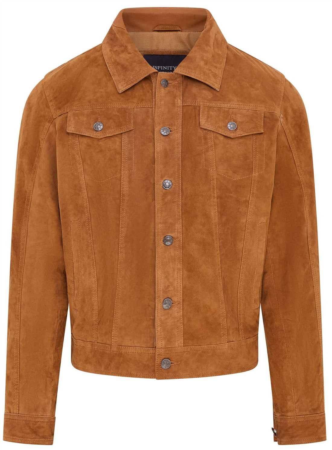 Mens Goat Suede Leather Jeans Jacket- Nurmes