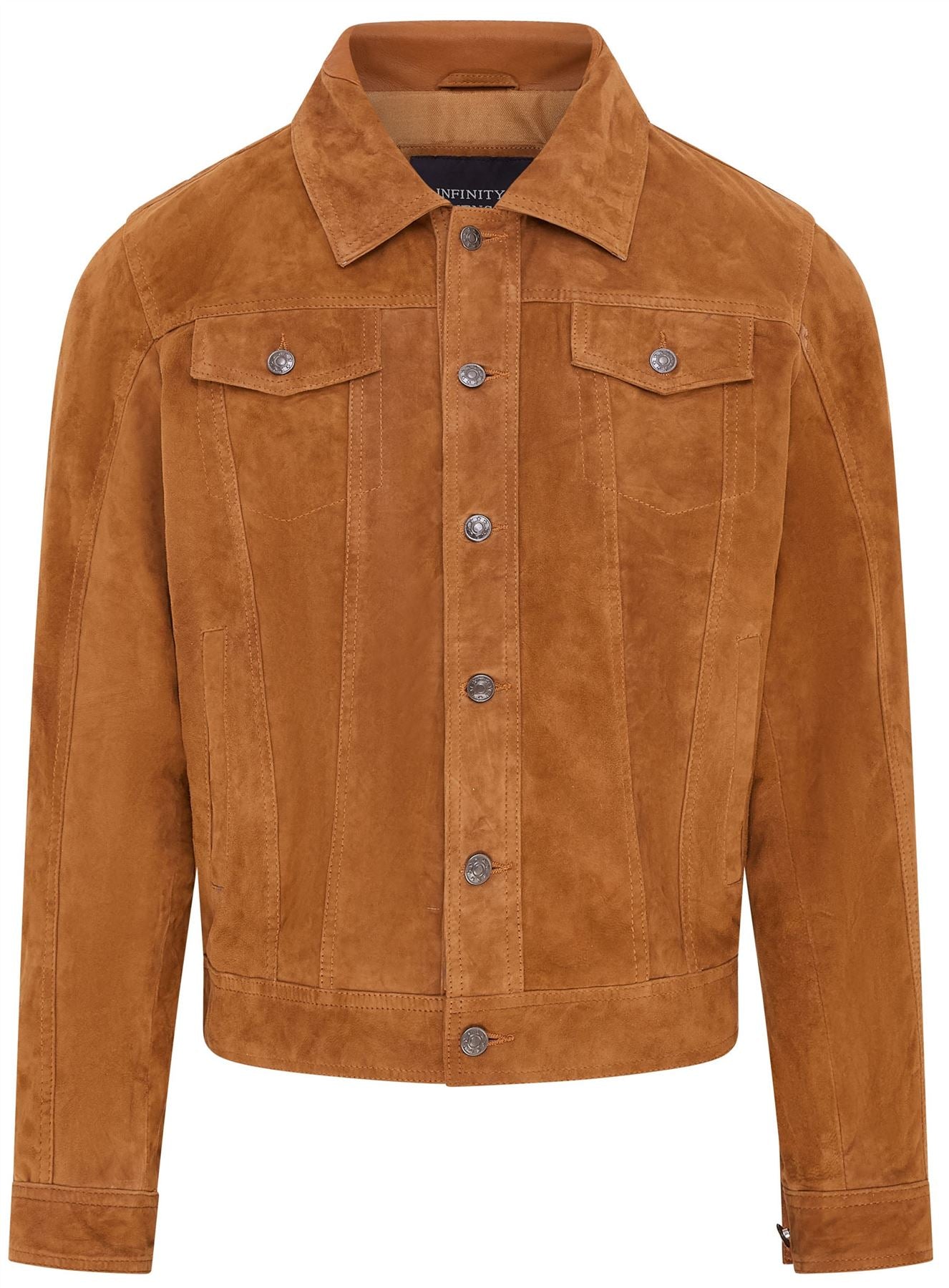 Mens Goat Suede Leather Jeans Jacket- Nurmes