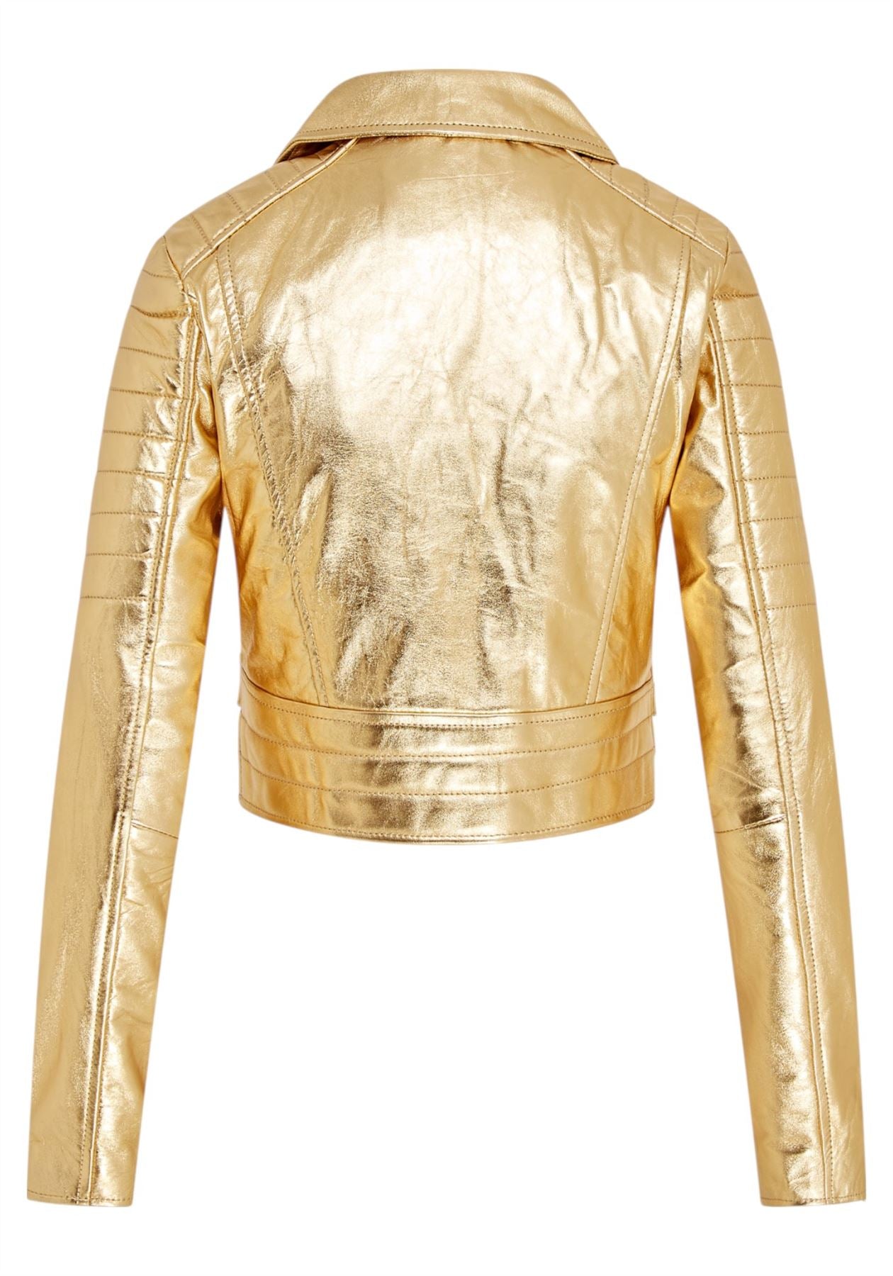 Womens Brando Cropped Leather Jacket-Longtown