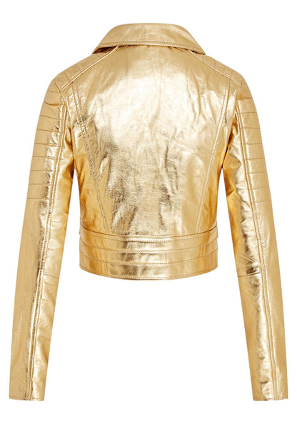 Womens Brando Cropped Leather Jacket-Longtown
