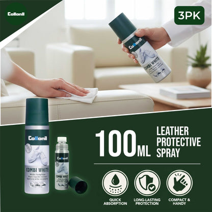 Collonil Combi White 100ml Leather &amp; Textile Shoe Whitener, Protector &amp; Waterproof Care