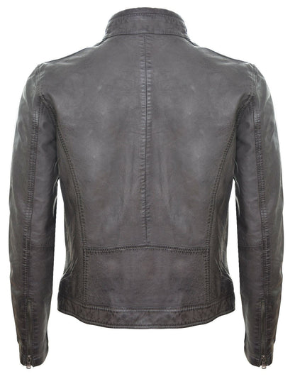 Men Vintage badged Biker Jacket- Southport - Upperclass Fashions 