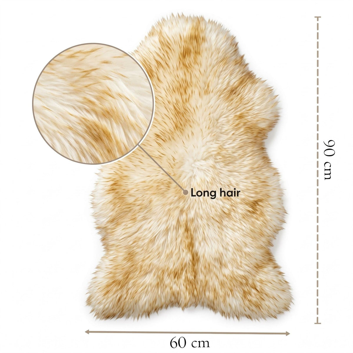 Genuine Sheepskin Natural Silky Soft Fluffy Real Wool Rug