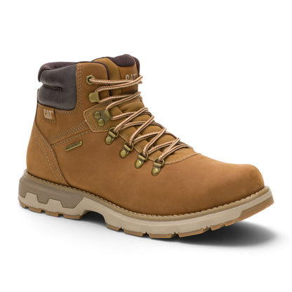 Caterpillar (CAT) Mens Bronze Brown Leather Waterproof Lace Up Boots - Pursue Hiker