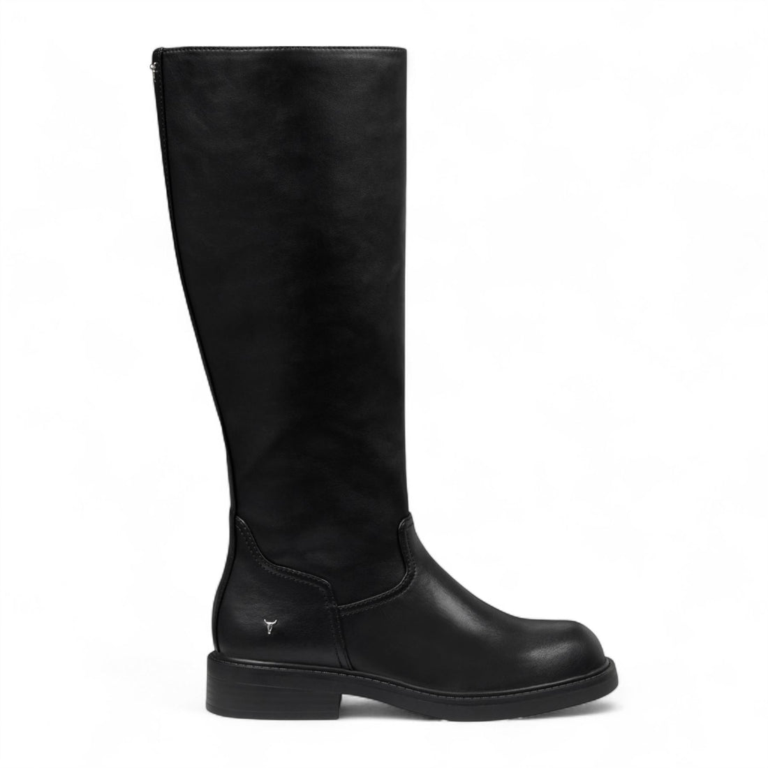 Windsorsmith Womens Black Fuax Leather Knee High Tall Boots - Blessing