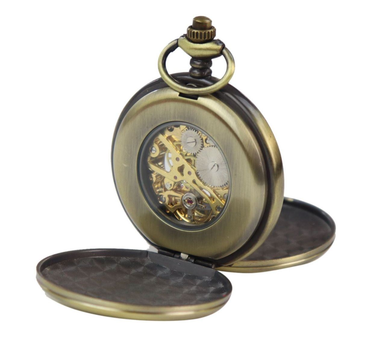 Classic Mechanical Pocket Watch Peaky Blinders Vintage Skeleton Automatic - Upperclass Fashions 