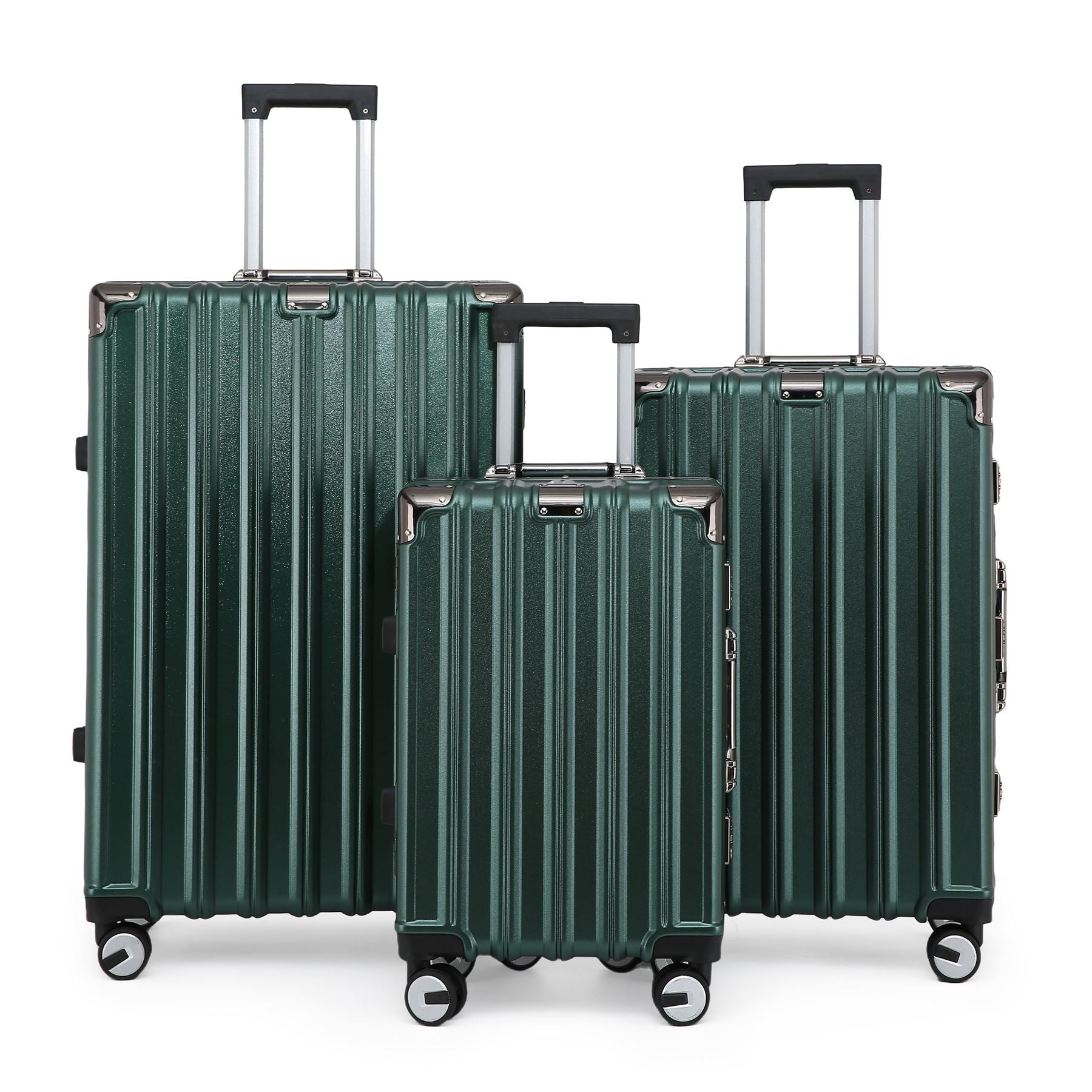 Airdrie Set of 3 Hard Shell Suitcase in Green