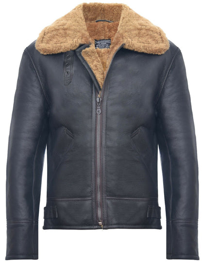 Mens B3 WW2 Leather Sheepskin Jacket-Hartland