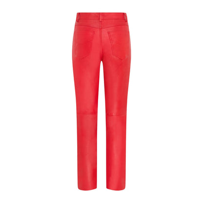 Womens Lamb Leather 501 Biker Jeans - Ankara