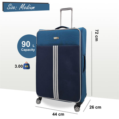 Beaverton Medium Soft Shell Suitcase in Teal