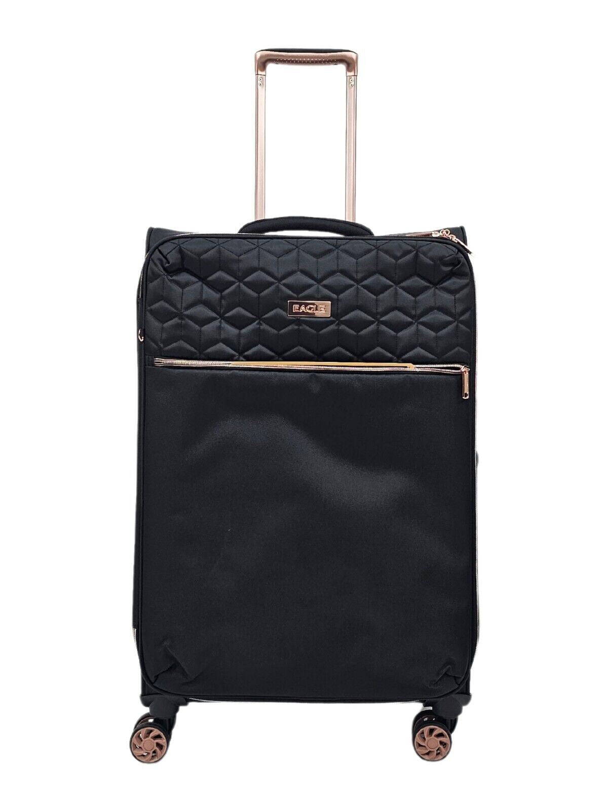 Birmingham Medium Soft Shell Suitcase in Black