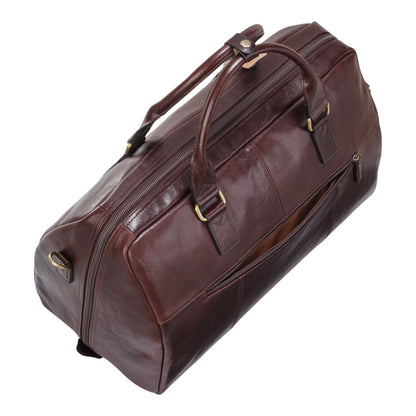 Vintage Genuine Leather Brown Holdall Duffle Gym Travel Bag - Atlas