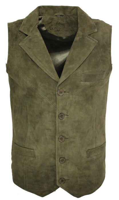 Mens Smooth Suede Leather Waistcoat-Gillingham