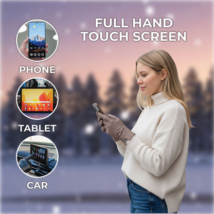 Womens Italian Leather Winter Button Design Soft Wool Lining Gloves - L-GLV-501