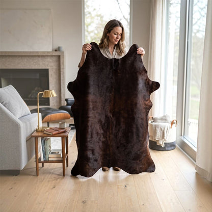 Natural Cow Real Leather Cowhide Hairon Rug