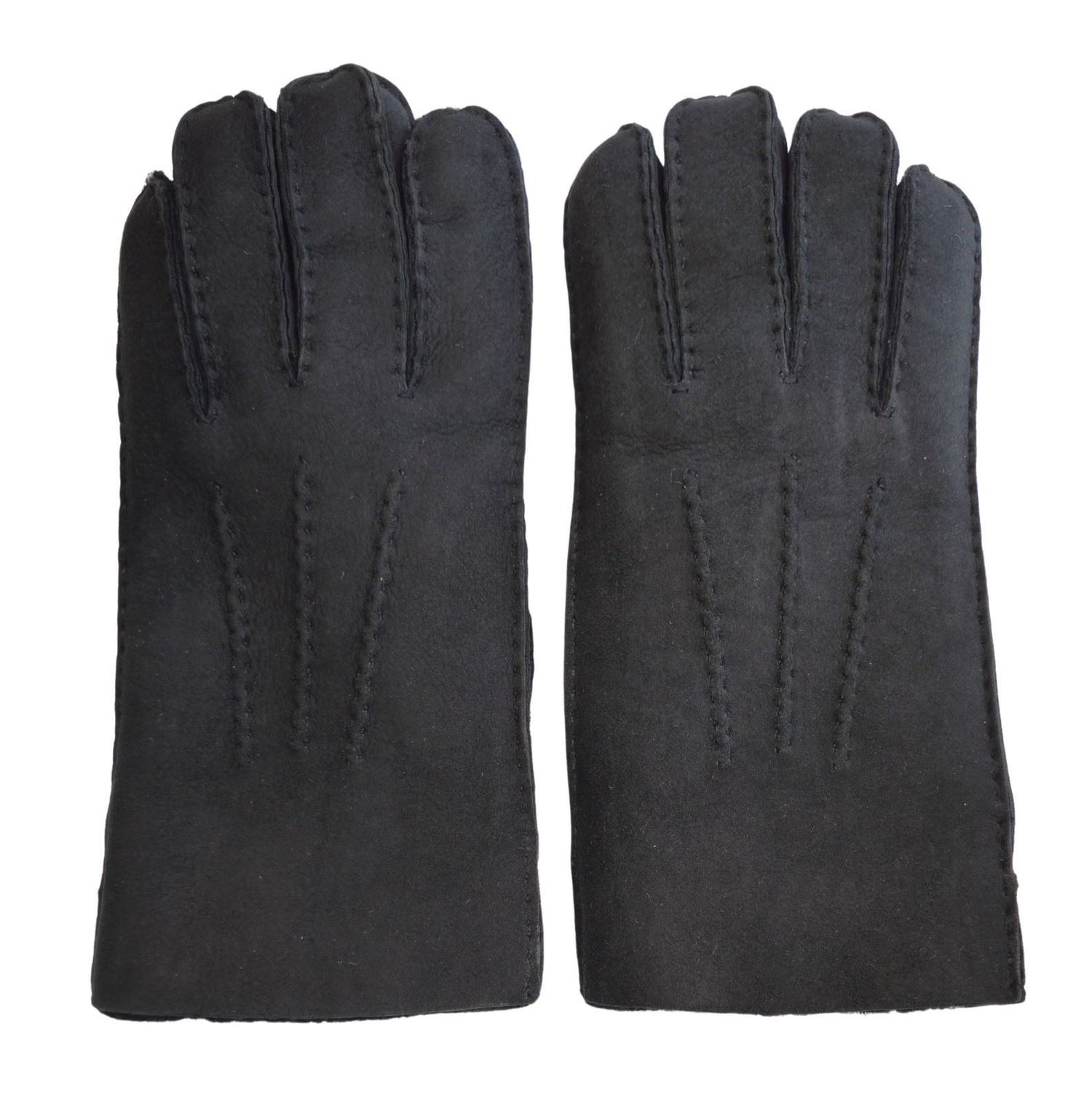 Mens Luxury Sheepskin Suede Leather Gloves