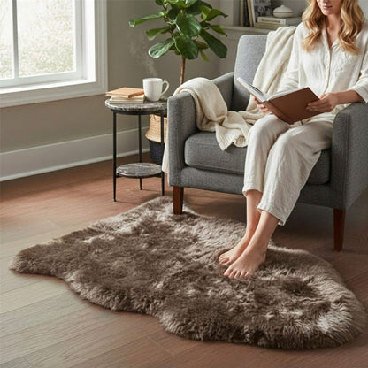 Genuine Sheepskin Natural Silky Soft Fluffy Real Wool Rug