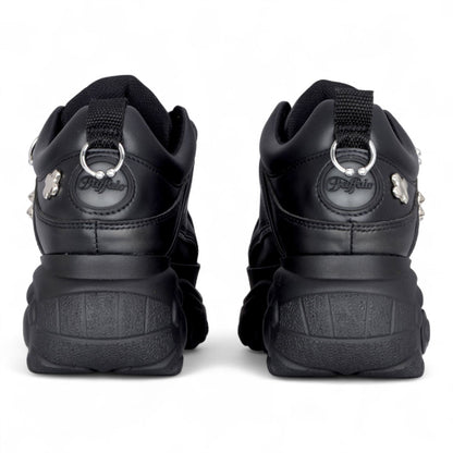Buffalo Womens Black Studded Chunky Platform Fashion Trainers - 1339-14-PUNK