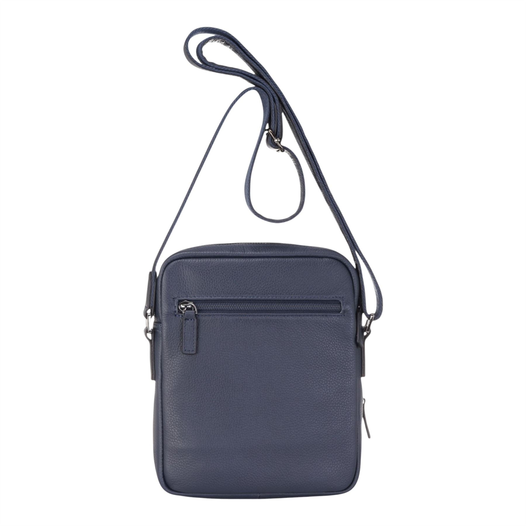 Genuine Leather Navy Vintage Messenger Crossbody Travel Bag - Hawthrone