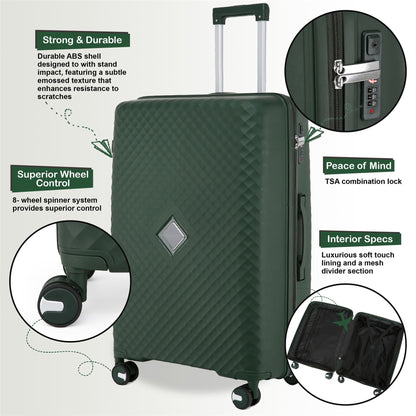 Courtenay Large Hard Shell Suitcase in Green