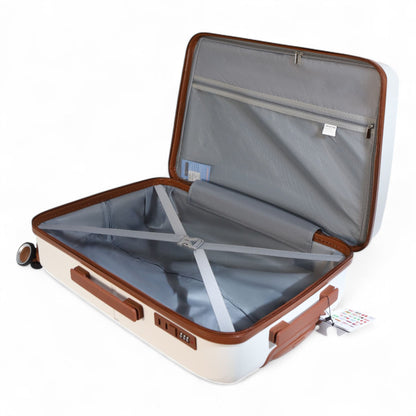 Corowa Large Hard Shell Suitcase in White