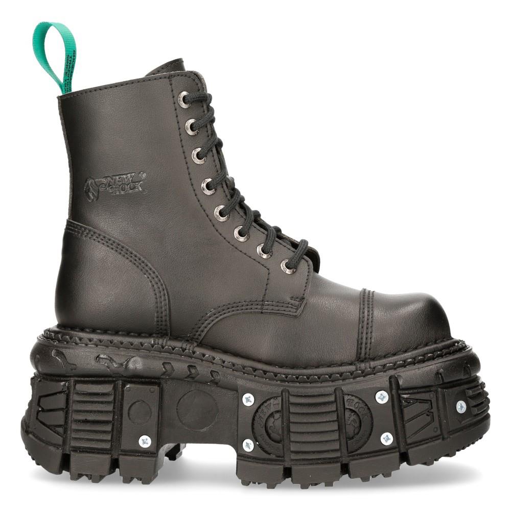 New Rock Vegan Leather Combat Platform Boots- TANKMILI083C-V2