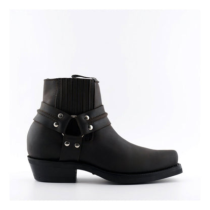 Grinders Unisex Brown Western Leather Boots-Renegade Lo