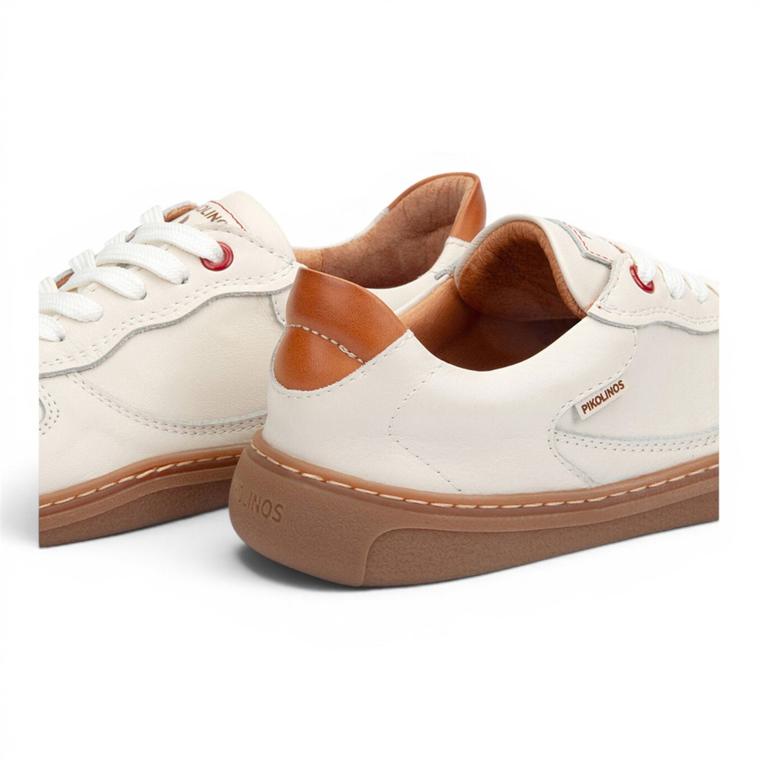Pikolinos White Leather Sneakers Trainer Barefoot Shoes - Aranjuez
