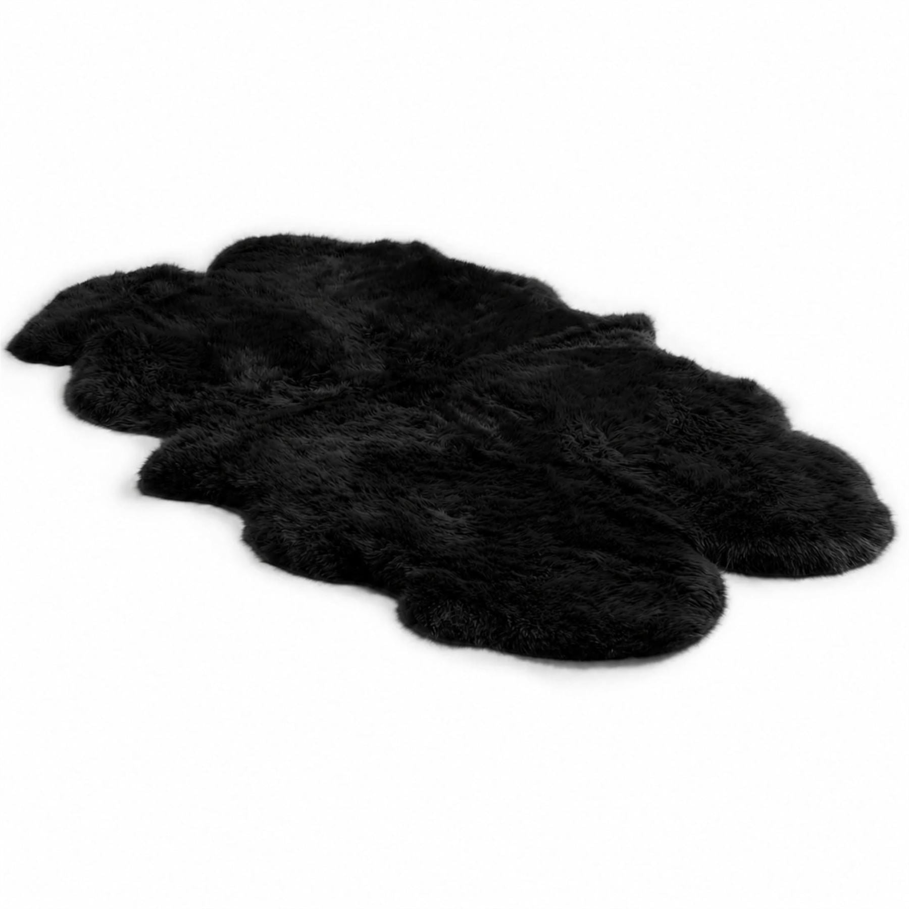 Genuine Sheepskin Quad Natural Fluffy Silky Soft Real Wool Rug