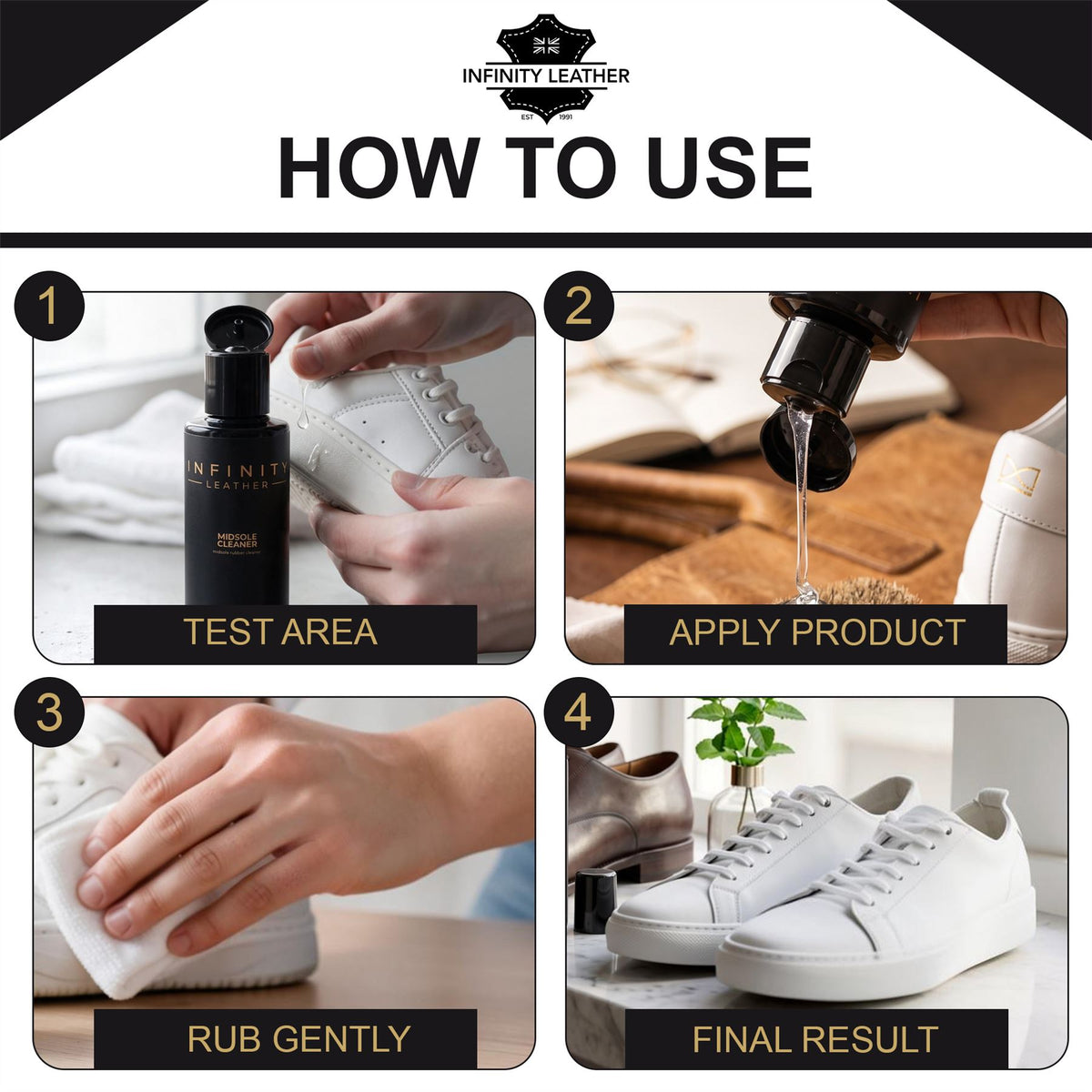 Trainer Sole Whitener &amp; Stain Remover, 2 Pack Midsole Cleaner