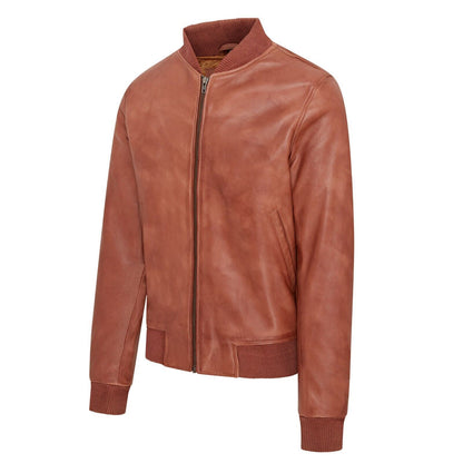 Mens Soft Leather MA-1 Varsity Bomber Jacket  - Uppingham