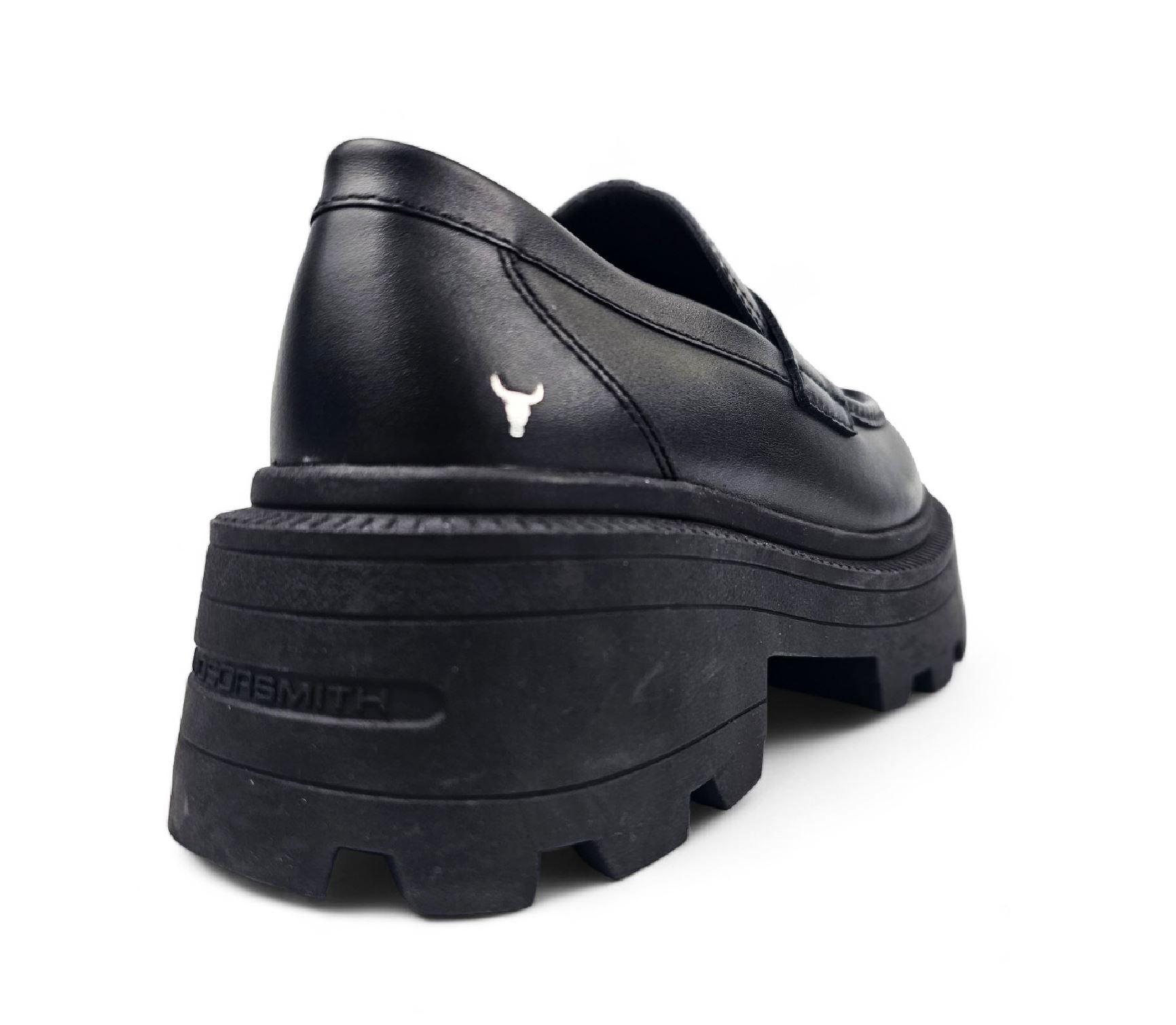 Windsorsmith Black Leather Chunky Loafers - True