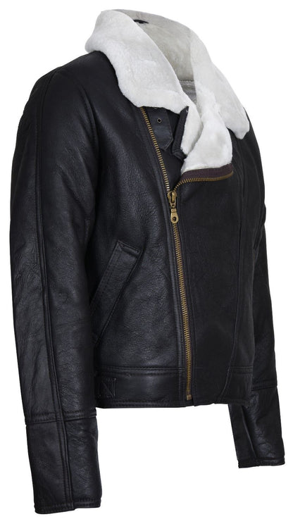 Mens Flying Sheepskin WW2 Bomber Jacket-Haverhill