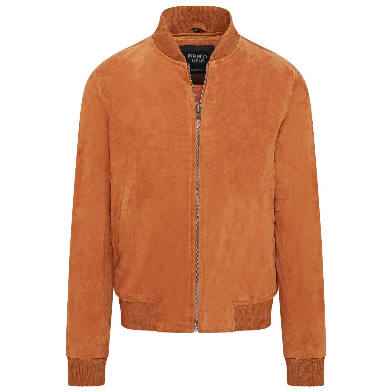 Mens Soft Goat Suede MA-1 Varsity Bomber Jacket  - Uxbridge